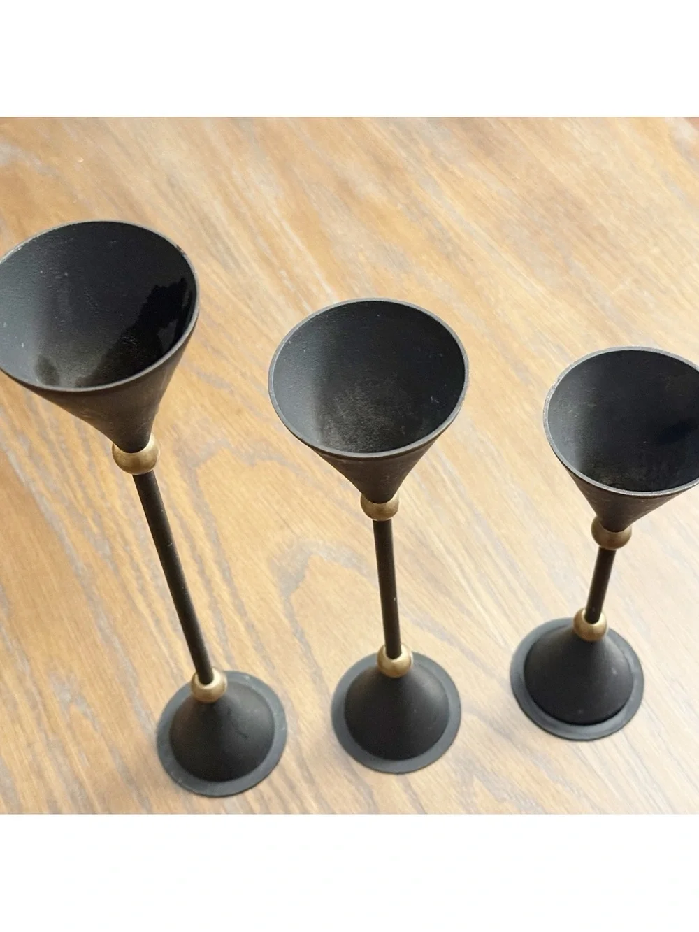 Postmodern Memphis-Style Candlestick Holders – Set of 3